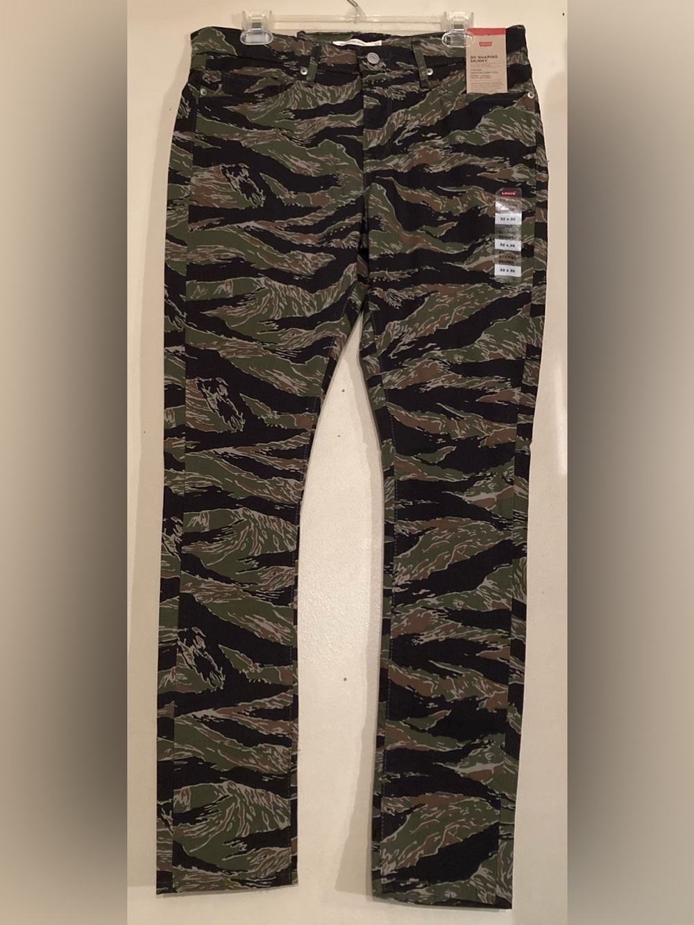 Levi’s Camo Tiger Stripe Skinny Jeans